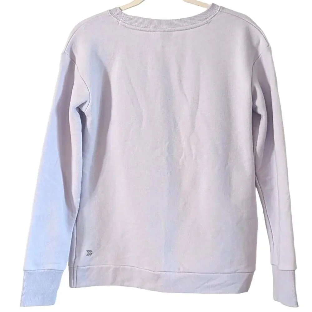Girls All In Motion Lavender Twist Front Fleece Sweatshirt XL 14/16 Cozy